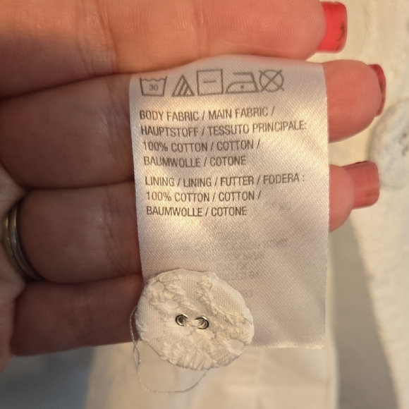 Susan Graver Women's White Eyelet Women's Blazer- Size 2X - Picture 6 of 7